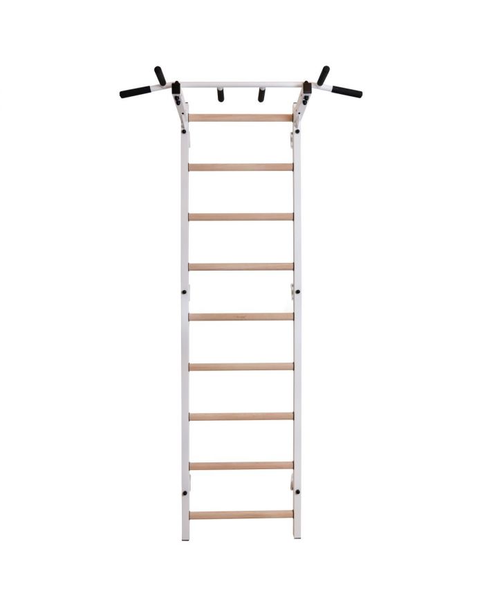 DRABINKA GIMNASTYCZNA DREWNIANO METALOWA Z METALOWYM DRĄŻKIEM BENCHK 721W