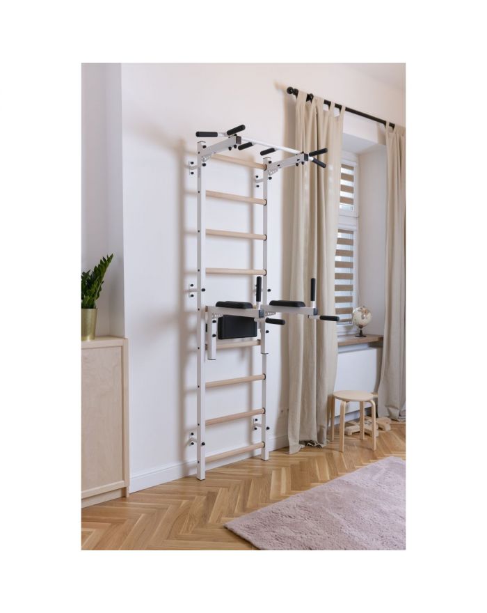 DRABINKA GIMNASTYCZNA Z DRĄŻKIEM I PORĘCZĄ DO ĆWICZEŃ BENCHK 722W