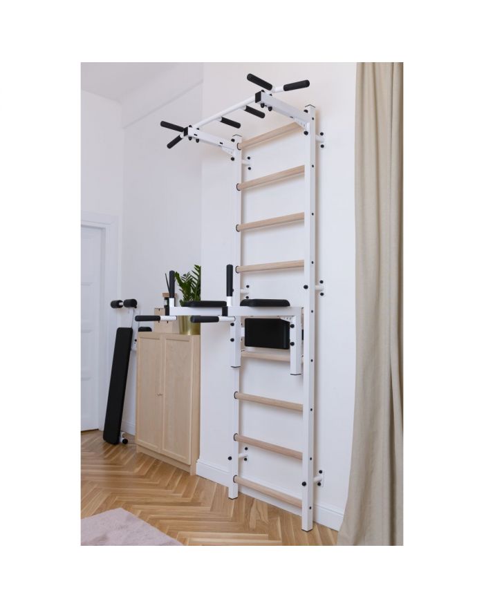 DRABINKA GIMNASTYCZNA Z DRĄŻKIEM I PORĘCZĄ DO ĆWICZEŃ BENCHK 722W