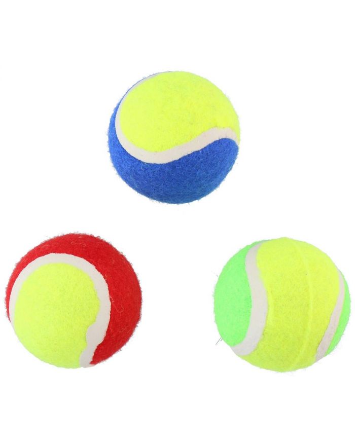 PIŁKA TENIS ZIEMNY DLA PSA 3SZT KOLOR