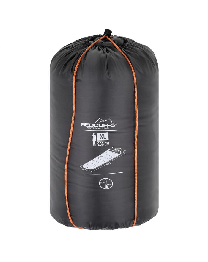 ŚPIWÓR TURYSTYCZNY MUMIA XXL 230x80/50CM SZARY REDCLIFFS