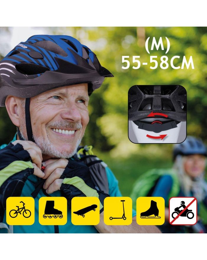 KASK ROWEROWY REGULOWANY CZERWONY DUNLOP R.M