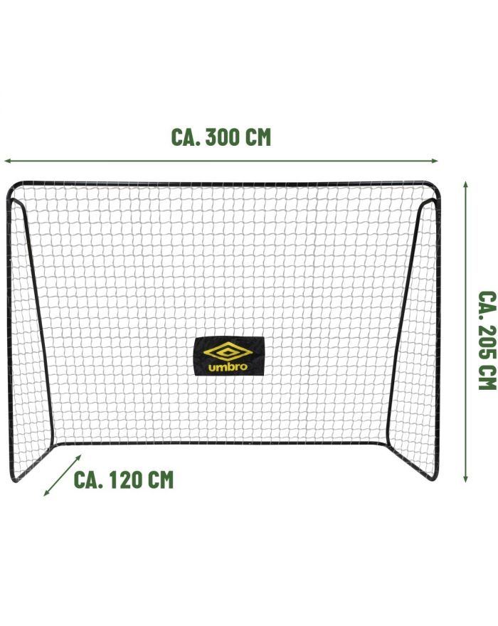 BRAMKA DO PIŁKI NOŻNEJ Z SIATKĄ 300x205x120CM UMBRO