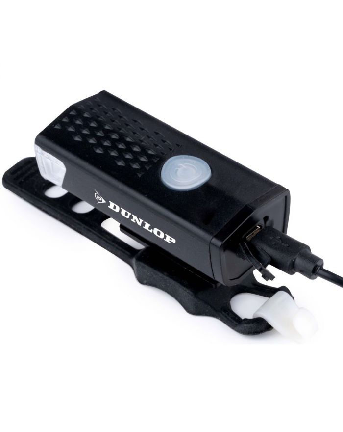 ZESTAW LAMP ROWEROWYCH LED PRZÓD I TYŁ ŁADOWANIE USB DUNLOP