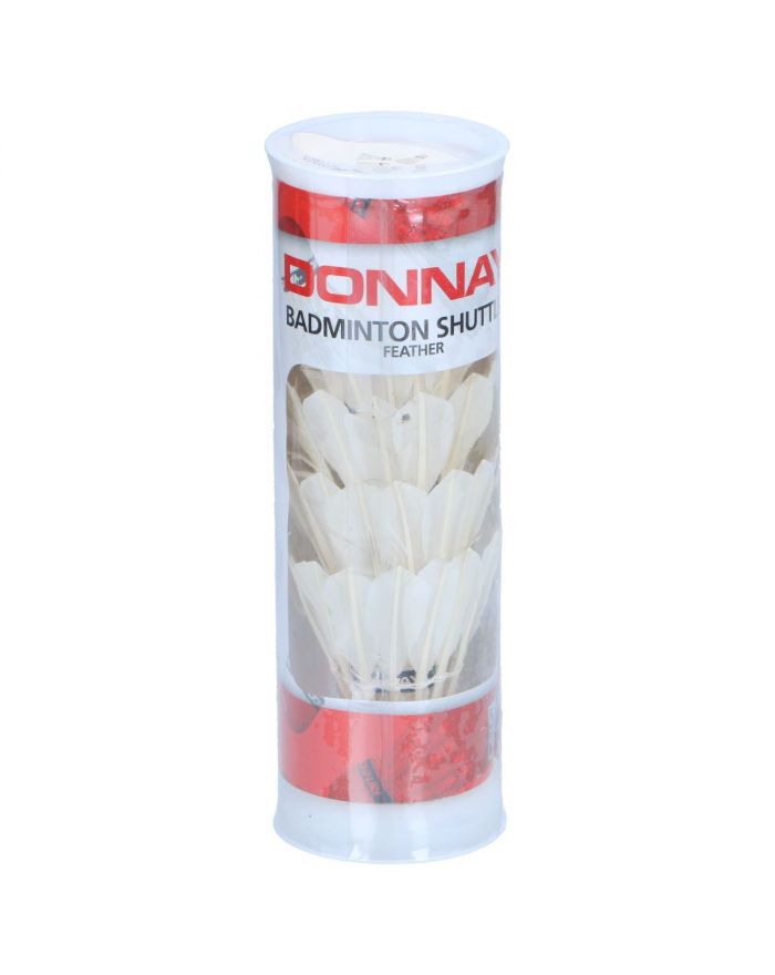 LOTKA BADMINTON Z PIÓR DONNAY 5SZT BIAŁA