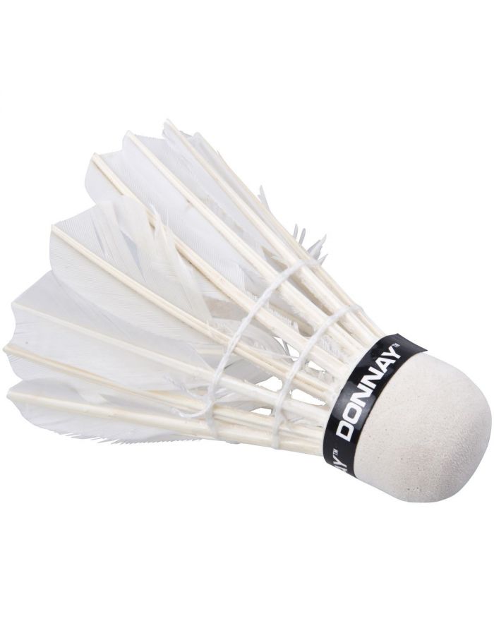 LOTKA BADMINTON Z PIÓR DONNAY 5SZT BIAŁA