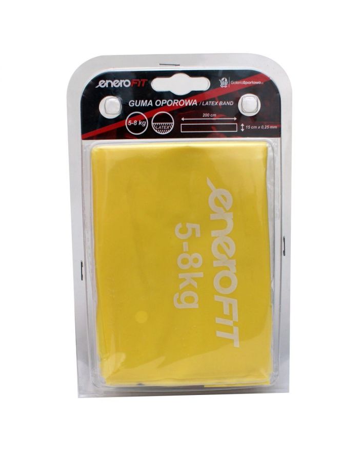 TAŚMA TRENINGOWA DO ĆWICZEŃ PILATES 2000x150x0,25MM 5-8KG ŻÓŁTA