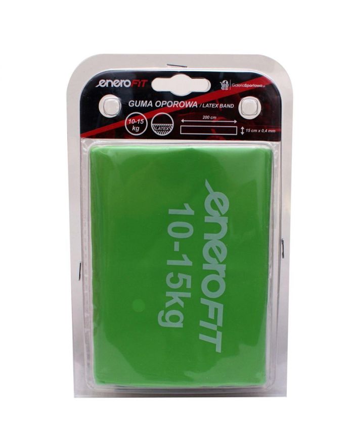 TAŚMA TRENINGOWA DO ĆWICZEŃ PILATES 2000x150x0,40MM 10-15KG ZIELONA