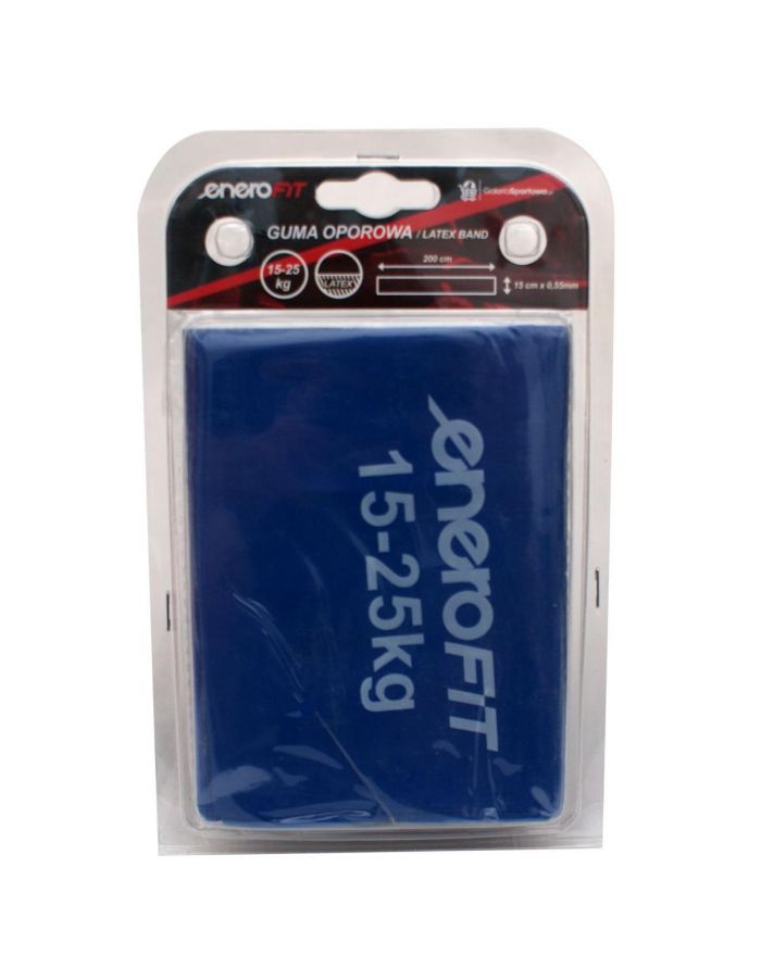 TAŚMA TRENINGOWA DO ĆWICZEŃ PILATES 2000x150x0,550MM 15-25KG NIEBIESKA