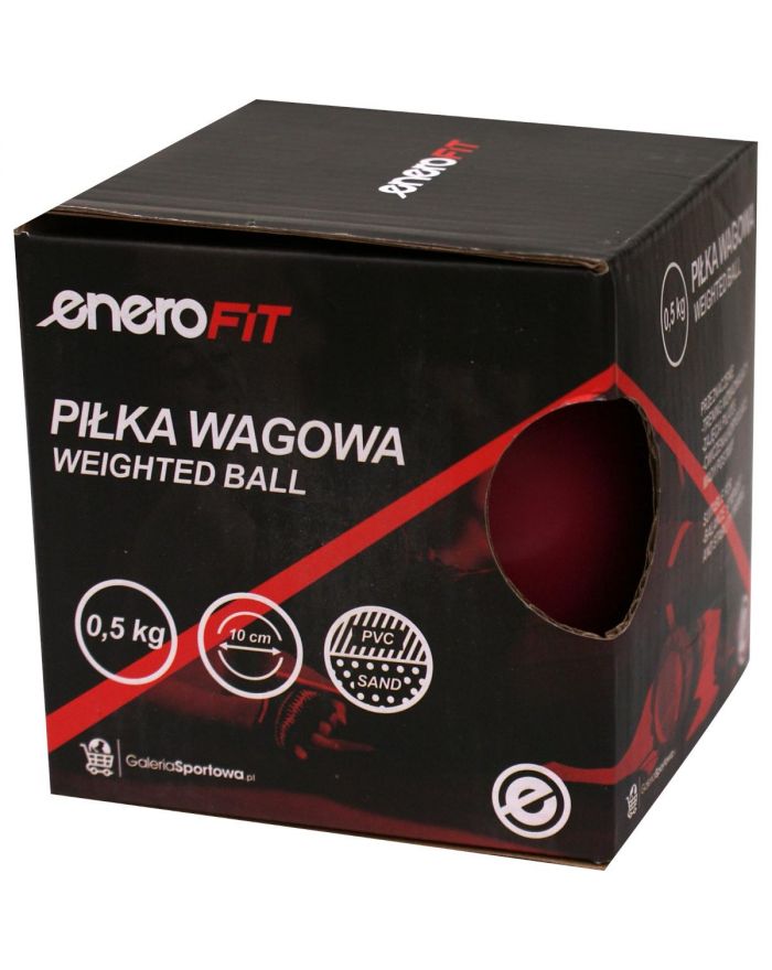 PIŁKA WAGOWA Z OBCIĄŻENIEM 0,5KG RÓŻOWA ENERO FIT