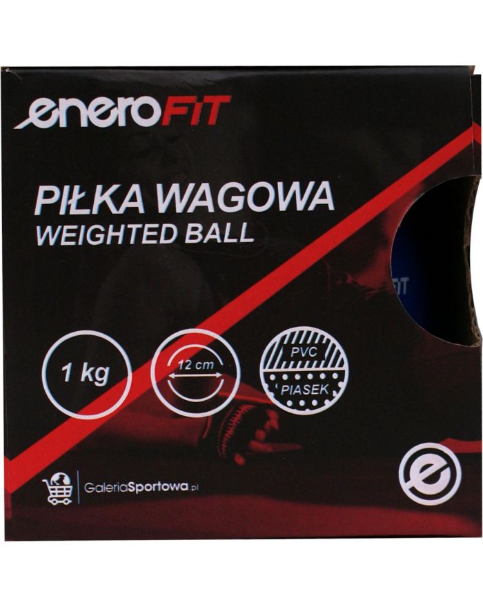 PIŁKA WAGOWA Z OBCIĄŻENIEM 1KG NIEBIESKA ENERO FIT