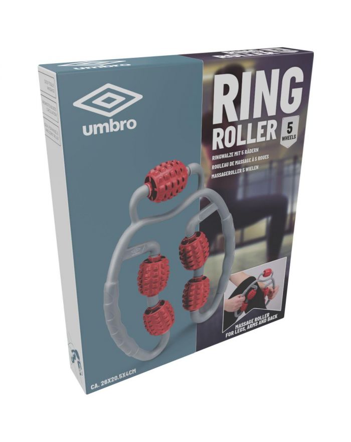 WAŁEK ROLLER FITNESS 5 ROLEK UMBRO CZERWONY