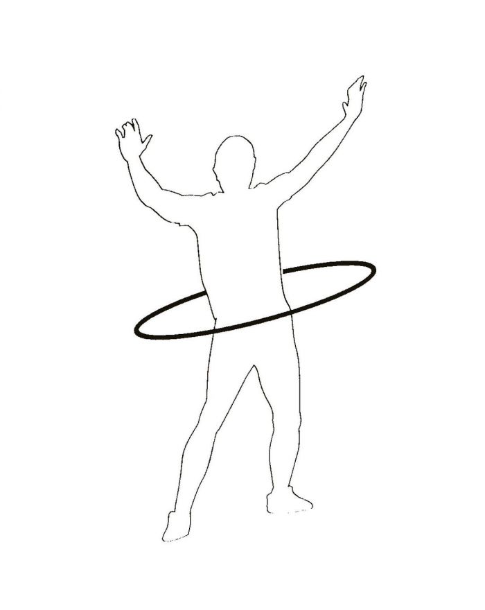 HULA HOP Z OBCIĄŻENIEM 95CM NEOPRENOWY NIEBIESKO-SZARY UMBRO