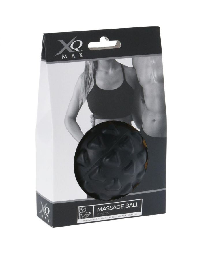 PIŁKA DO MASAŻU 7,5CM XQMAX CZARNA