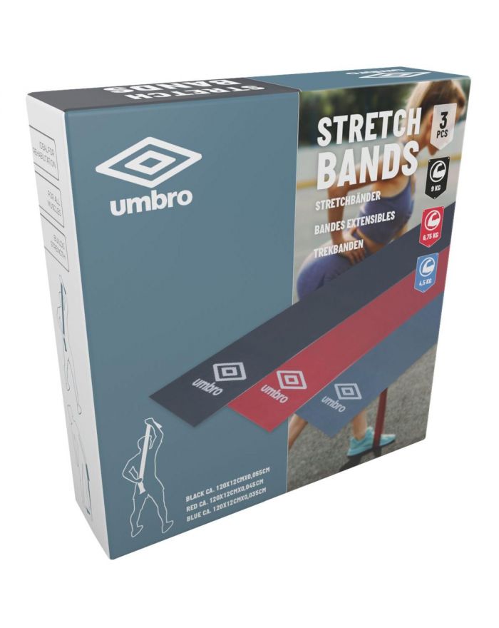 ZESTAW 3 GUM TAŚM DO ĆWICZEŃ STRETCH BAND UMBRO