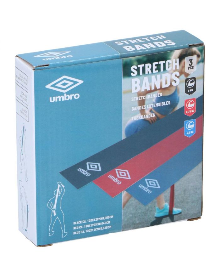 ZESTAW 3 GUM TAŚM DO ĆWICZEŃ STRETCH BAND UMBRO