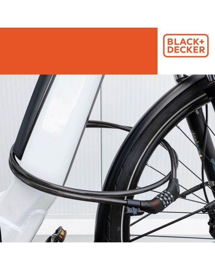 ZAPIĘCIE ROWEROWE LINKA NA SZYFR 10x900MM Z UCHWYTEM BLACK+DECKER