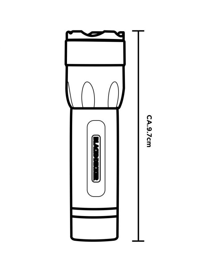 LATARKA TAKTYCZNA ALUMINIOWA 1W 60 LUMENÓW BLACK+ DECKER