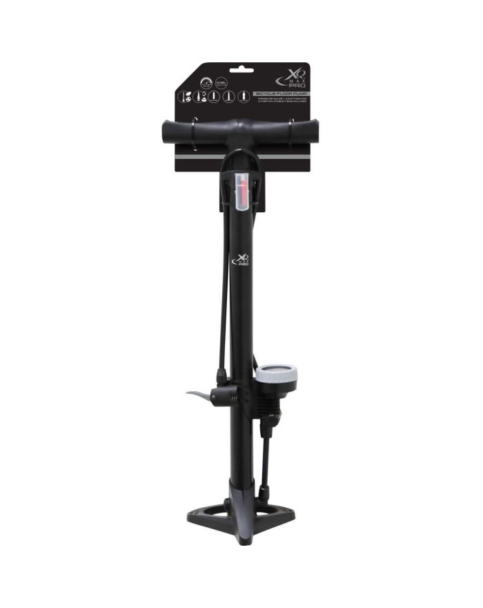 POMPKA WARSZTATOWO ROWEROWA XQMAX PRO 160Psi (11Bar) Z MANOMETREM MAŁA PODSTAWA
