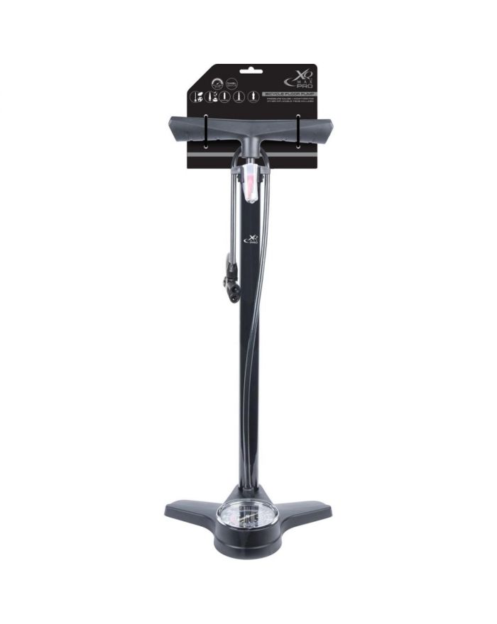 POMPKA WARSZTATOWO ROWEROWA 180PSI (12BAR) Z MANOMETREM XQMAX PRO