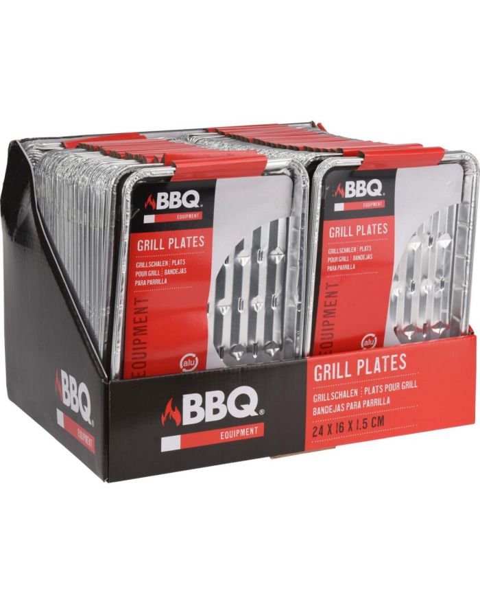 ALUMINIOWE TACKI NA GRILLA 24x16CM 4SZT