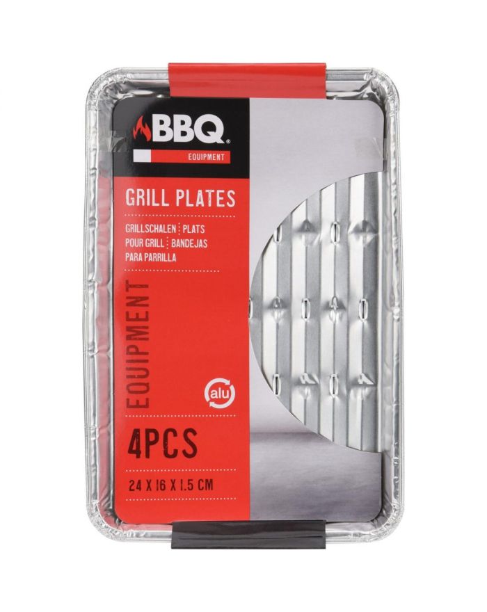 ALUMINIOWE TACKI NA GRILLA 24x16CM 4SZT