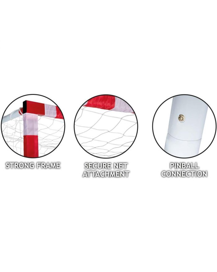 BRAMKA DO PIŁKI NOŻNEJ Z SIATKĄ 300x160x90CM ENERO