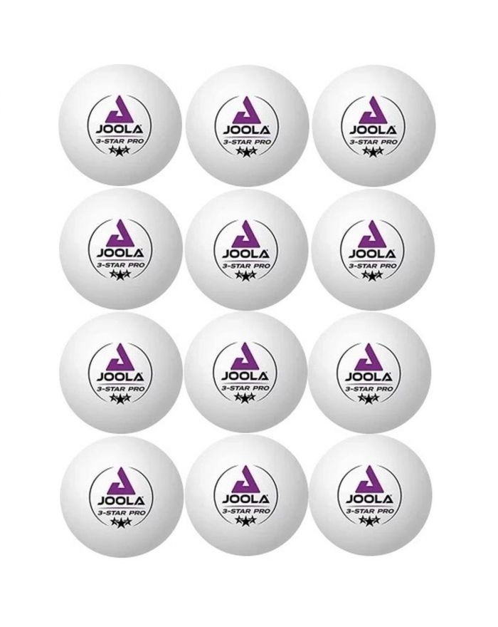PIŁECZKI DO TENISA STOŁOWEGO JOOLA PRO 3 STAR 12SZT BIAŁE