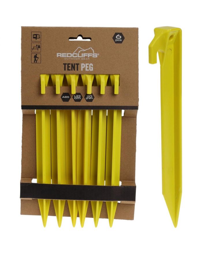 ŚLEDZIE DO NAMIOTU 23CM KPL. 6SZT PLASTIK REDCLIFFS