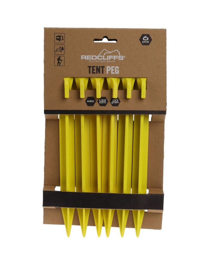 ŚLEDZIE DO NAMIOTU 23CM KPL. 6SZT PLASTIK REDCLIFFS