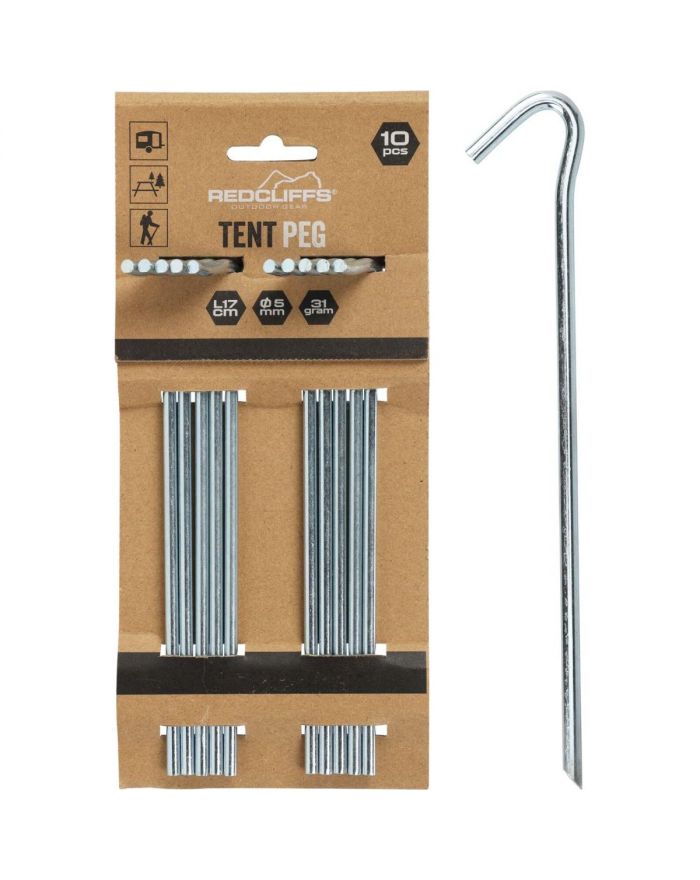 ŚLEDZIE DO NAMIOTU 17CM KPL 10SZT METAL REDCLIFFS