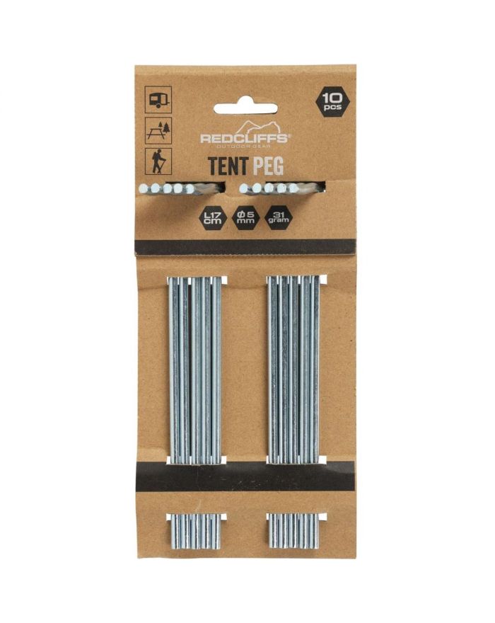 ŚLEDZIE DO NAMIOTU 17CM KPL 10SZT METAL REDCLIFFS