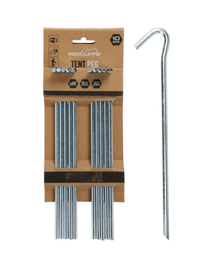 ŚLEDZIE DO NAMIOTU 23CM KPL 10SZT METAL REDCLIFFS
