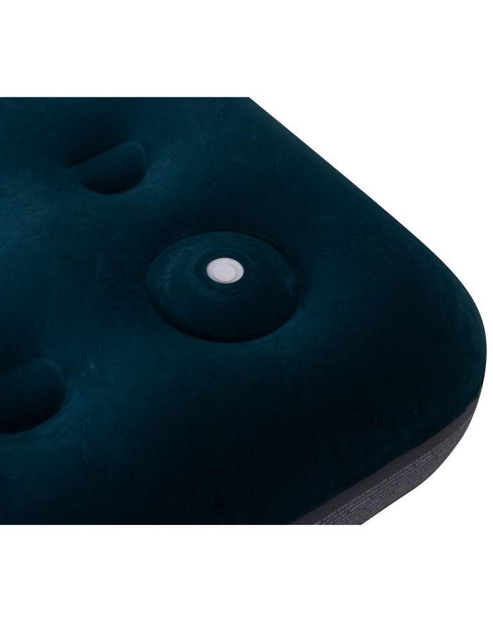 MATERAC FLOKOWANY 2-OSOBOWY Z WBUDOWANĄ POMPKĄ NOŻNĄ 191x137x22CM 24131