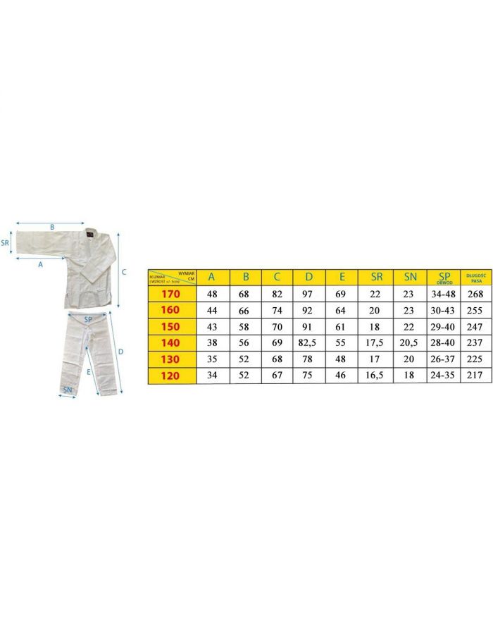 KIMONO ENERO JUDO AIKIDO 120CM NIEBIESKIE