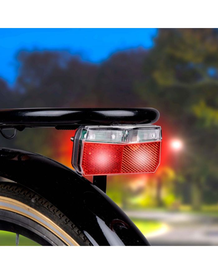 TYLNE ŚWIATŁO ROWEROWE 3 LED SMD ZASILANIE DYNAMO DUNLOP