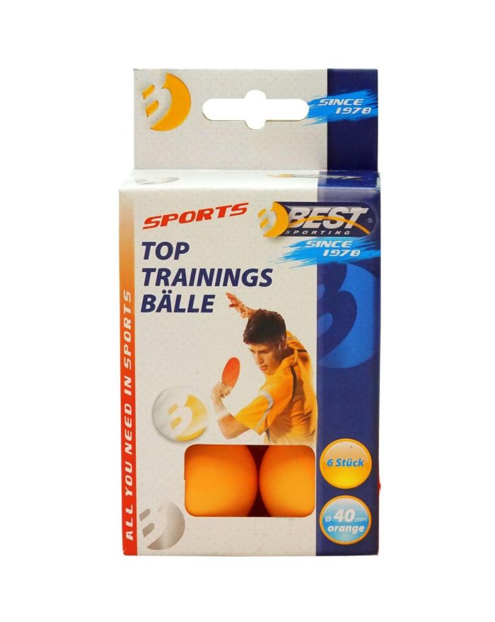 PIŁECZKI DO TENISA STOŁOWEGO BEST SPORTING TRAINING 6SZT POMARAŃCZOWE