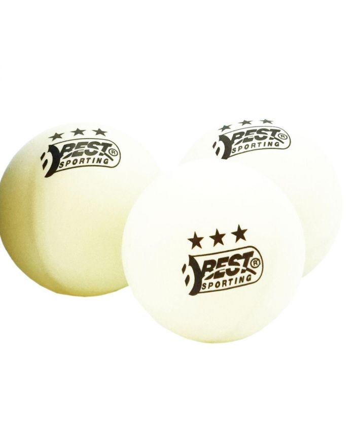 PIŁECZKI DO TENISA STOŁOWEGO BEST SPORTING TOURNAMENT 3 GWIAZDKI 6SZT BIAŁE