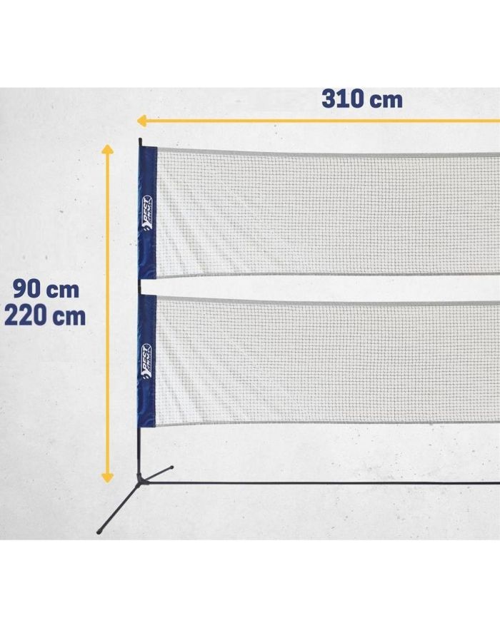ZESTAW REGULOWANY DO BADMINTONA TENISA SIATKÓWKI 4W1 BEST SPORTING