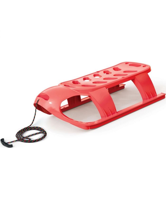 SANKI PLASTIKOWE Z OPARCIEM 88x45x42CM CZERWONE