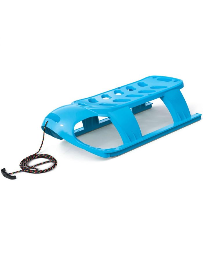 SANKI PLASTIKOWE Z OPARCIEM 88x45x42CM NIEBIESKIE