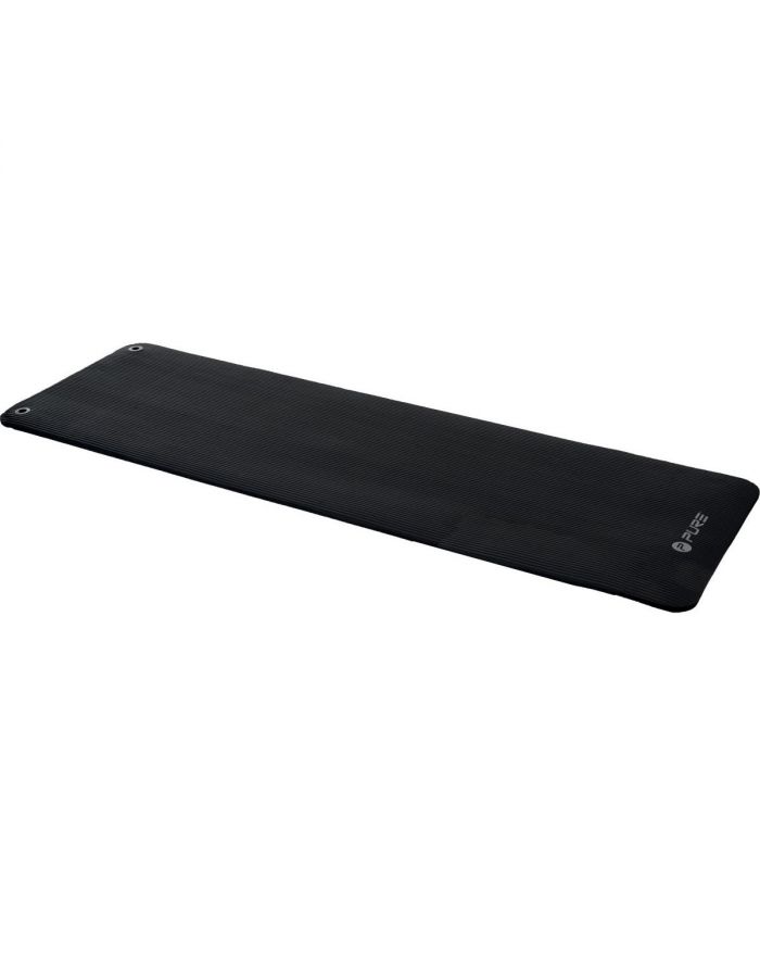 MATA DO ĆWICZEŃ NBR CZARNA 180x60x1,5CM Z OTWORAMI PURE 2 IMPROVE