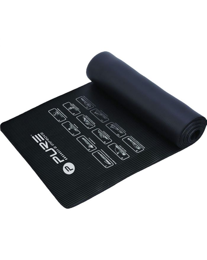 MATA DO ĆWICZEŃ NBR CZARNA 183x58x1CM PURE 2 IMPORVE