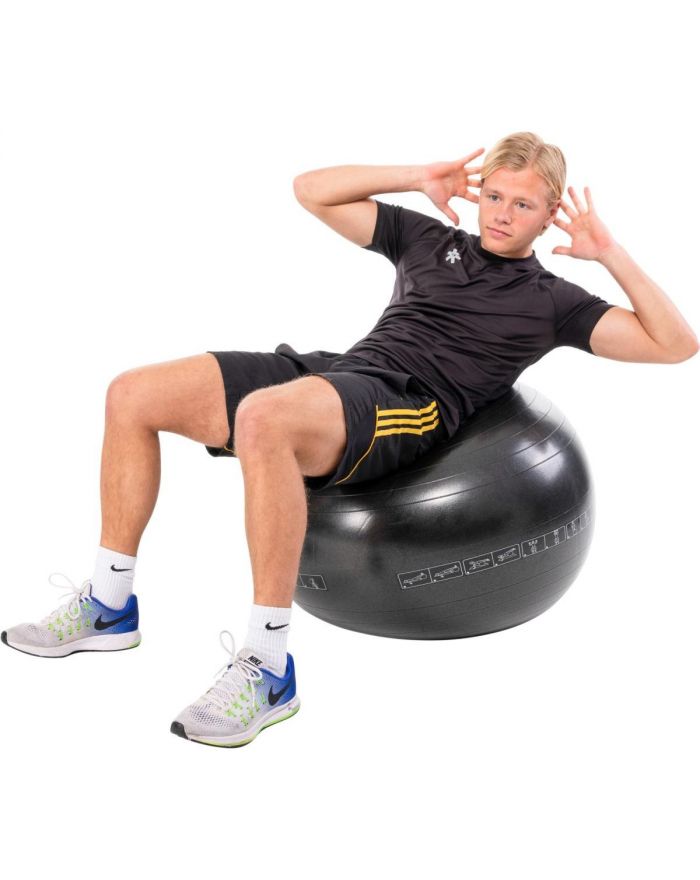 PIŁKA DO ĆWICZEŃ FITNESS 65CM CZARNA PURE 2 IMPROVE