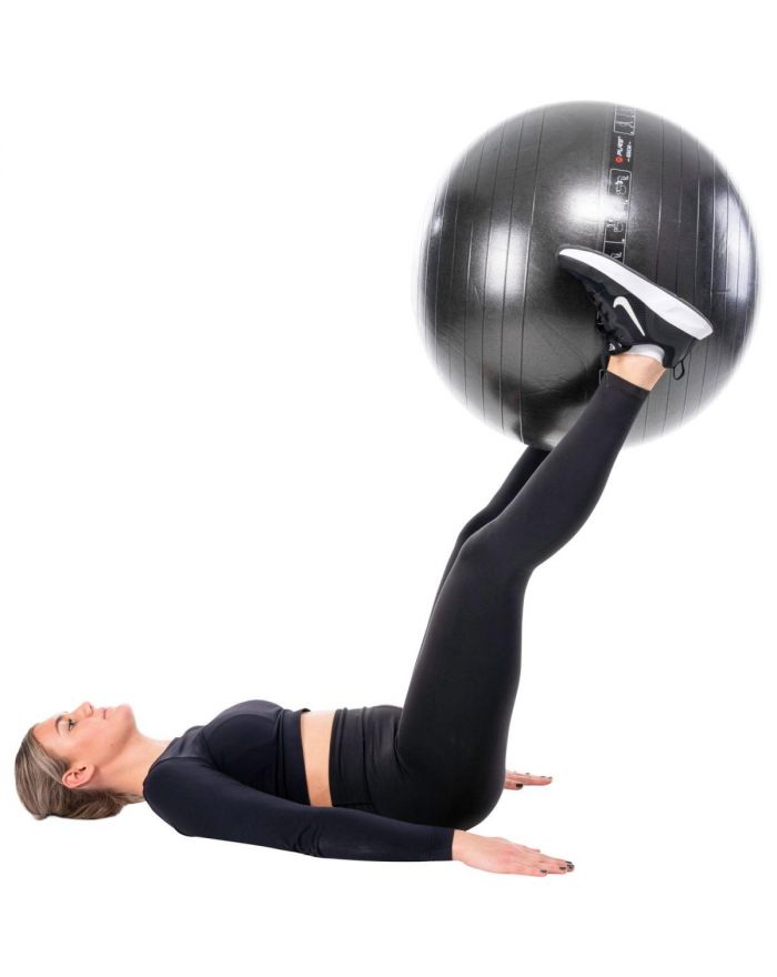 PIŁKA DO ĆWICZEŃ FITNESS 75CM CZARNA PURE 2 IMPROVE