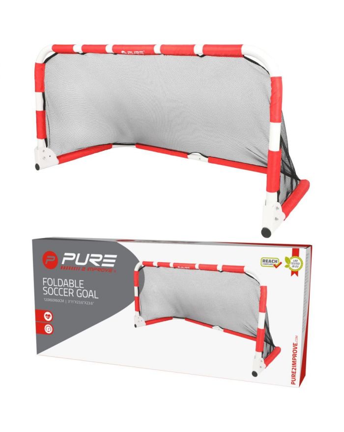 BRAMKA DO PIŁKI NOŻNEJ SKŁADANA 120x60x60CM PURE 2 IMPROVE