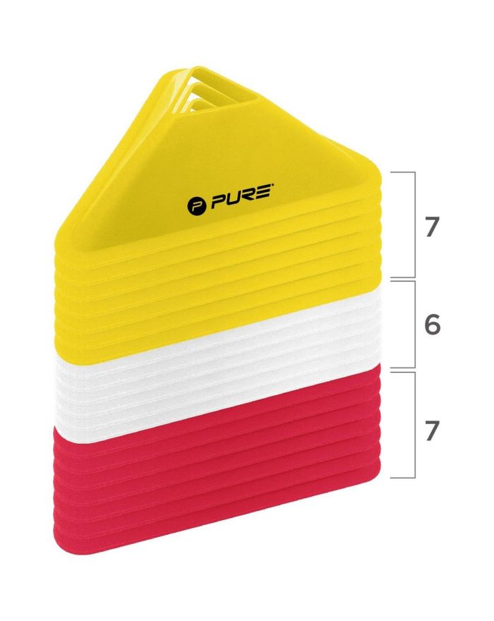 STOŻKI PACHOŁKI ZNACZNIKI TRENINGOWE 20SZT PURE 2 IMPROVE