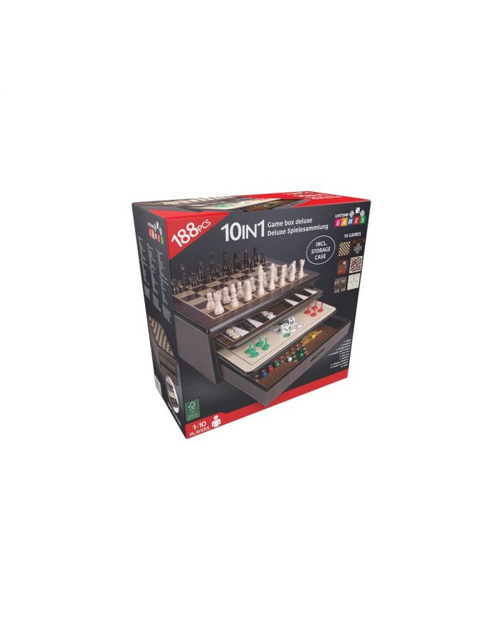 ZESTAW GIER Z DREWNA 10w1 CHIŃCZYK SZACHY WARCABY