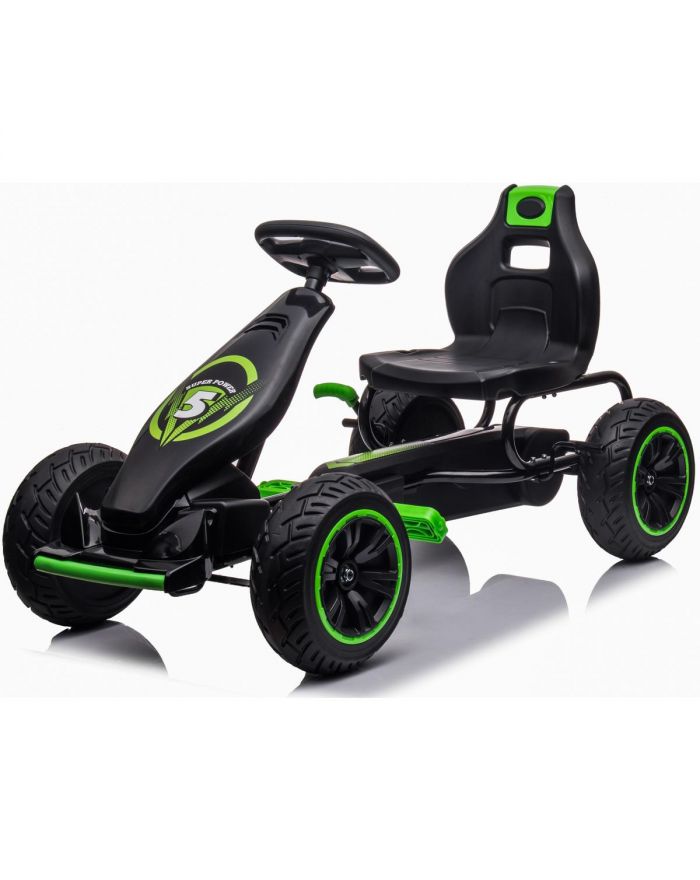 GOKART AUTO NA PEDAŁY ENERO 18 CZARNO ZIELONY