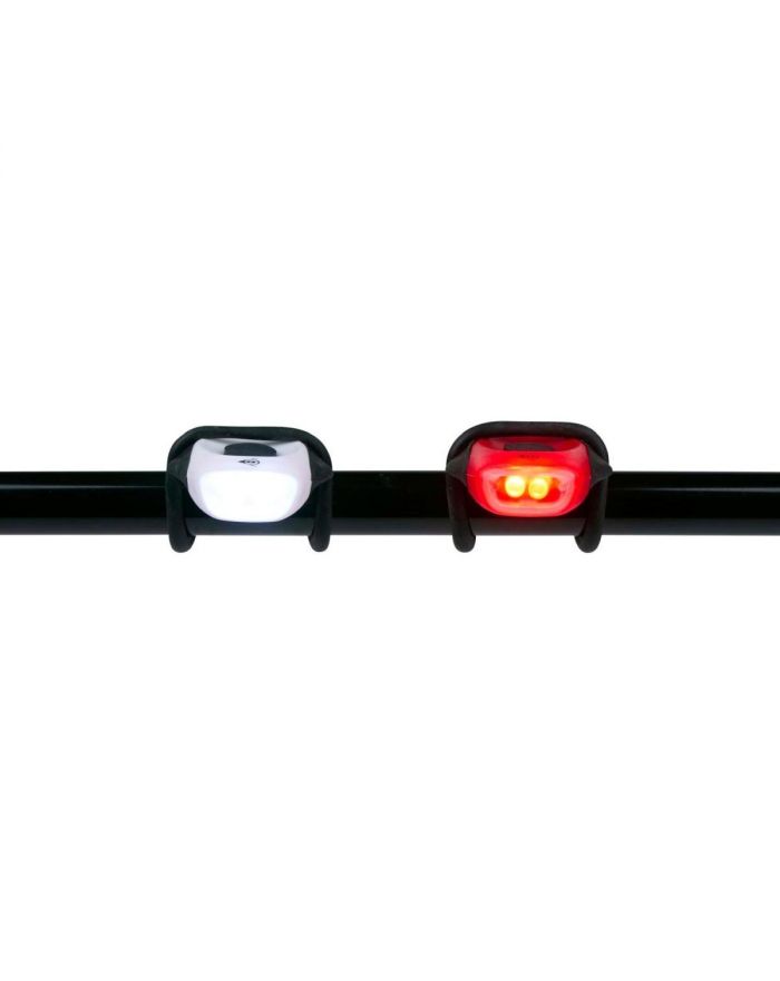 ZESTAW SILIKONOWYCH LAMP ROWEROWYCH LED PRZÓD I TYŁ DUNLOP PRO